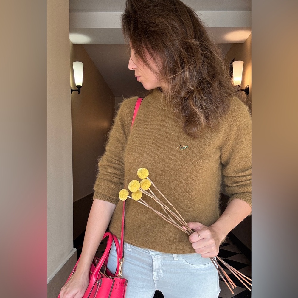 H&M Angora Blend Sweater in Tan